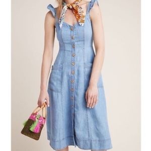 Rostand Button-Front Midi Dress 4 Petite